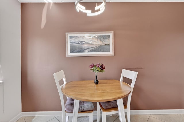 414 Benedict Ave Unit 5B, Tarrytown, NY 10591 - dining area featuring baseboards and light tile patterned floors