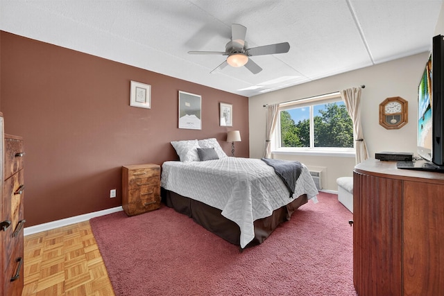 414 Benedict Ave Unit 5B, Tarrytown, NY 10591 - bedroom featuring a ceiling fan and baseboards