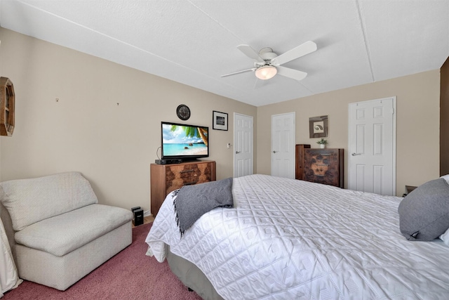 414 Benedict Ave Unit 5B, Tarrytown, NY 10591 - bedroom featuring carpet and a ceiling fan