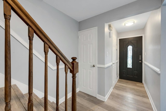 1138 Vincent Ave, Bronx, NY 10465 - entrance foyer featuring light wood-type flooring and stairs