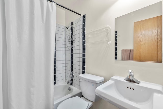 8 Braemer Rd, East Setauket, NY 11733 - full bathroom featuring a sink and shower / bath combination with curtain