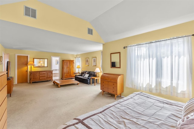 8 Braemer Rd, East Setauket, NY 11733 - bedroom with light colored carpet and high vaulted ceiling
