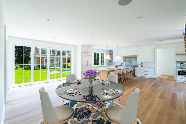 161 S Rd, Westhampton, NY 11977 - dining room with light wood-style flooring