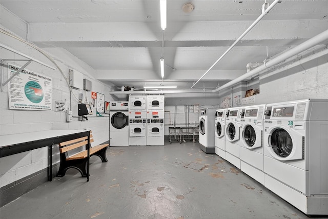 517 Riverdale Ave Unit 4A, Yonkers, NY 10705 - shared laundry featuring estacked washer and dryer and separate washer and dryer