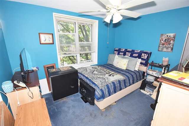 18-70 211th St Unit 5K, Bayside, NY 11360 - carpeted bedroom with a ceiling fan