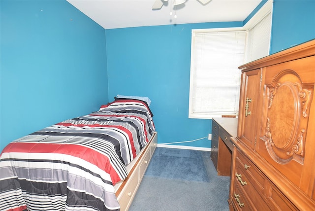 18-70 211th St Unit 5K, Bayside, NY 11360 - bedroom featuring dark carpet and ceiling fan