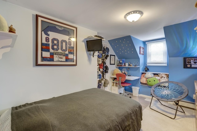18 Loring Rd, Levittown, NY 11756 - bedroom featuring carpet floors and baseboard heating