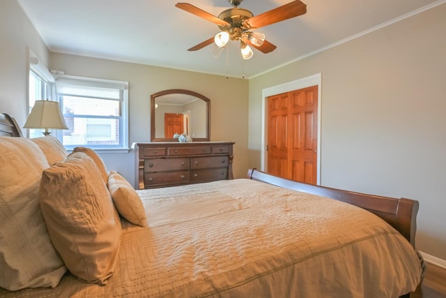 15115 25th Ave, Whitestone, NY 11357 - bedroom with a ceiling fan and baseboards
