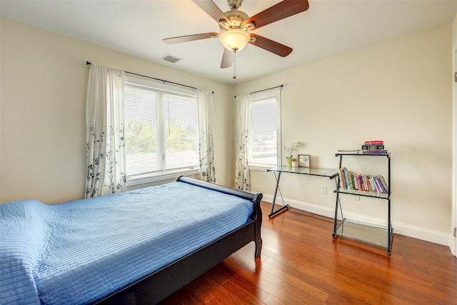 615 Pearl St, Oceanside, NY 11572 - bedroom featuring wood finished floors and a ceiling fan