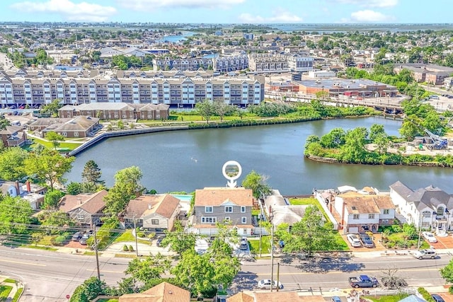 615 Pearl St, Oceanside, NY 11572 - aerial perspective of suburban area featuring a large body of water