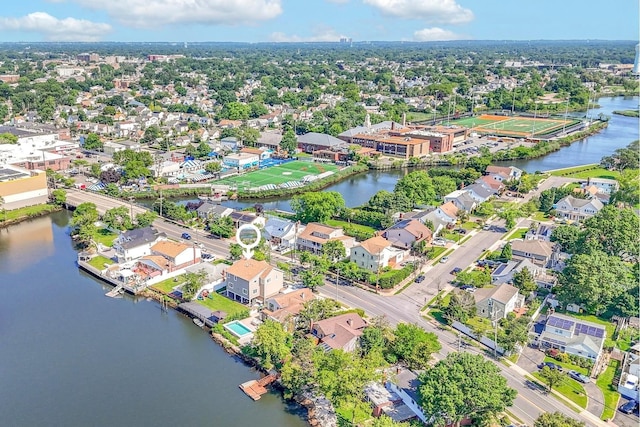 615 Pearl St, Oceanside, NY 11572 - aerial overview of property's location featuring a large body of water and nearby suburban area