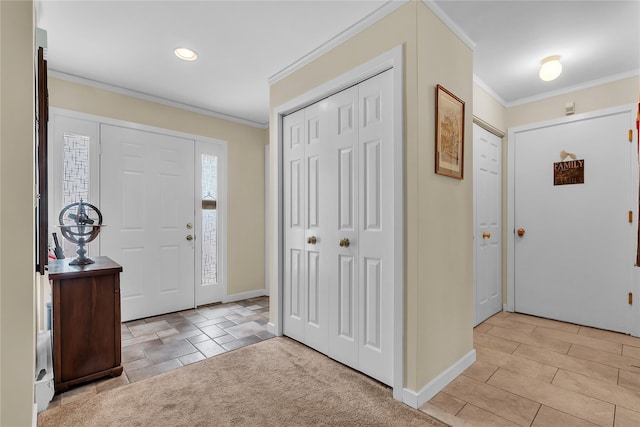 182 Fairway Dr, Carmel, NY 10512 - entrance foyer featuring crown molding and recessed lighting