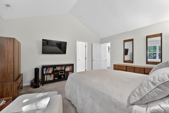 42 Prestwick Ct, Poughkeepsie, NY 12603 - bedroom with carpet flooring and high vaulted ceiling