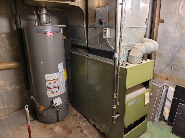 422 Saint Agnes Pl, Franklin Square, NY 11010 - utilities with gas water heater and heating unit