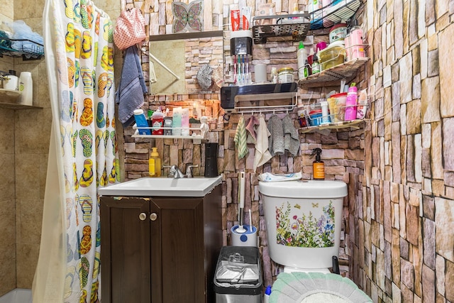 15 E Walnut St, Central Islip, NY 11722 - full bathroom with vanity and curtained shower