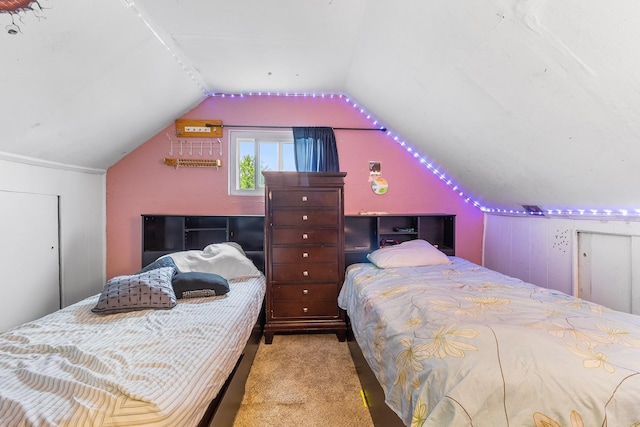 15 E Walnut St, Central Islip, NY 11722 - carpeted bedroom featuring lofted ceiling