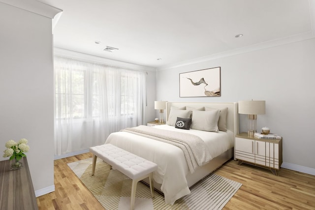 9 Guthrie Ct, East Northport, NY 11731 - bedroom featuring light wood finished floors and crown molding