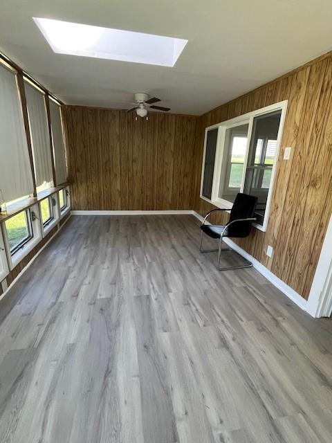 39 Winslow Pl, Liberty, NY 12754 - unfurnished sunroom featuring a skylight