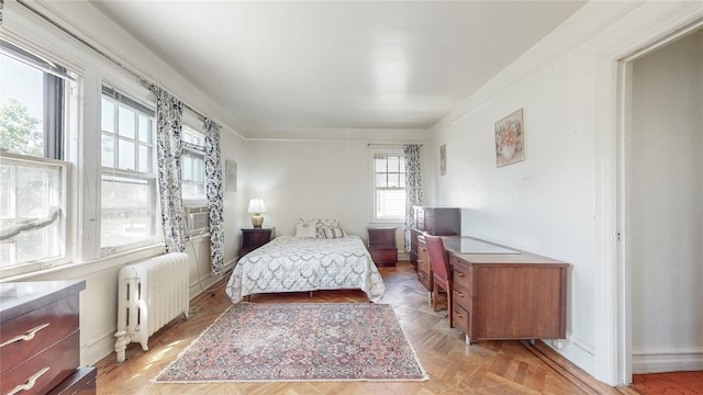 151-07 85th Ave, Briarwood, NY 11432 - bedroom with radiator heating unit and cooling unit