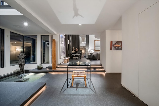 interior space featuring recessed lighting