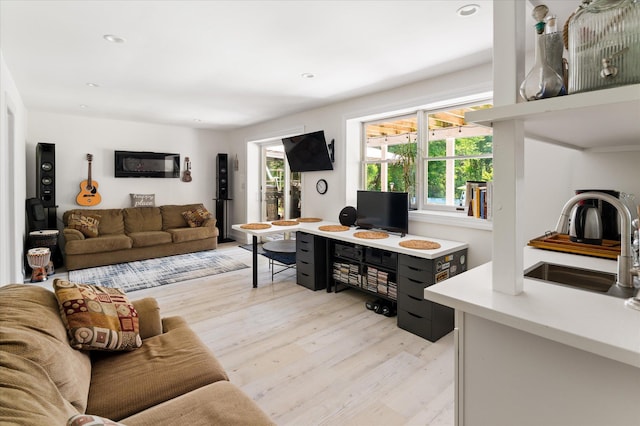 542 Peekskill Hollow Rd, Putnam Valley, NY 10579 - living room featuring light wood-style floors, plenty of natural light, and recessed lighting
