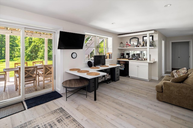 542 Peekskill Hollow Rd, Putnam Valley, NY 10579 - office area with light wood finished floors and recessed lighting