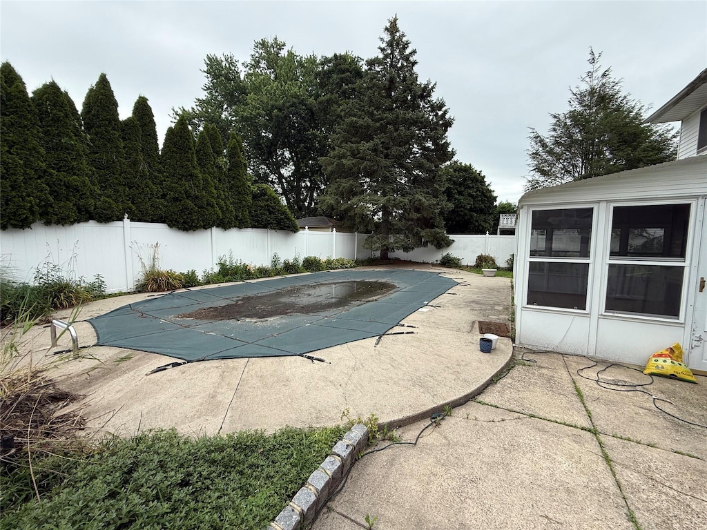 331 Gillette St, Dix Hills, NY 11746 - view of pool featuring a fenced backyard and a patio