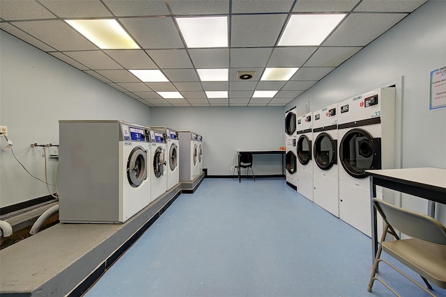 117-01 Park Ln S Unit C5D, Kew Gardens, NY 11415 - communal laundry room featuring washer and dryer