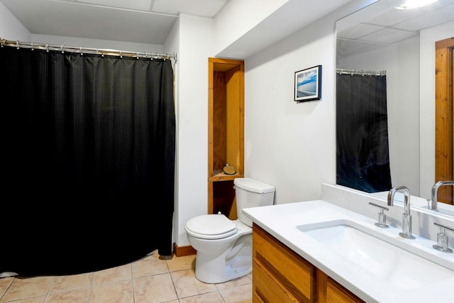 354 Sunset Hill Rd E, Fishkill, NY 12524 - bathroom with vanity, tile patterned floors, and a shower with curtain