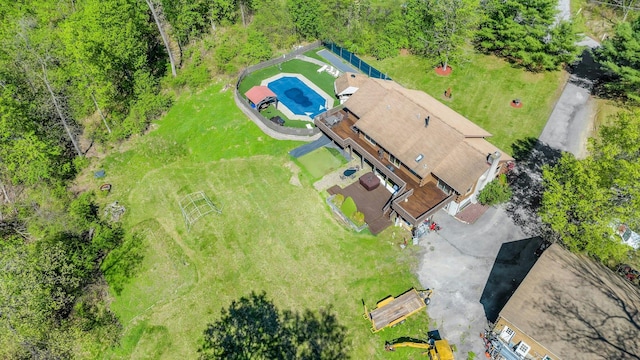 354 Sunset Hill Rd E, Fishkill, NY 12524 - view from above of property with a pool