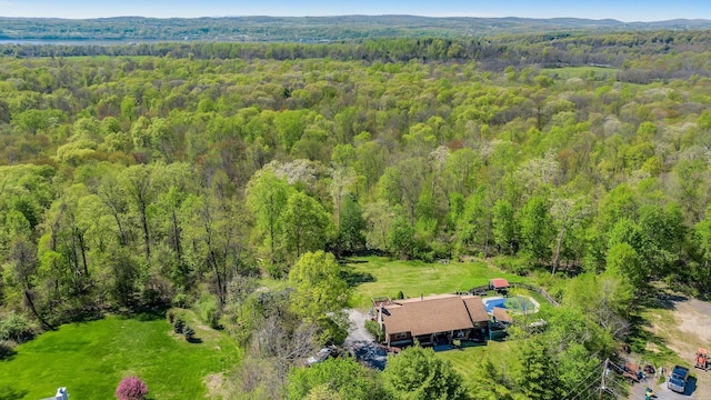354 Sunset Hill Rd E, Fishkill, NY 12524 - view from above of property with a heavily wooded area