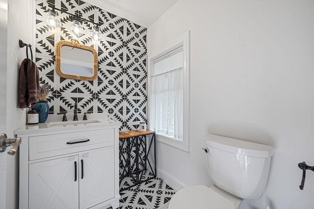 206 Brooksite Dr, Smithtown, NY 11787 - half bath with vanity and tile patterned flooring