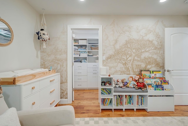 206 Brooksite Dr, Smithtown, NY 11787 - playroom featuring wood finished floors and recessed lighting