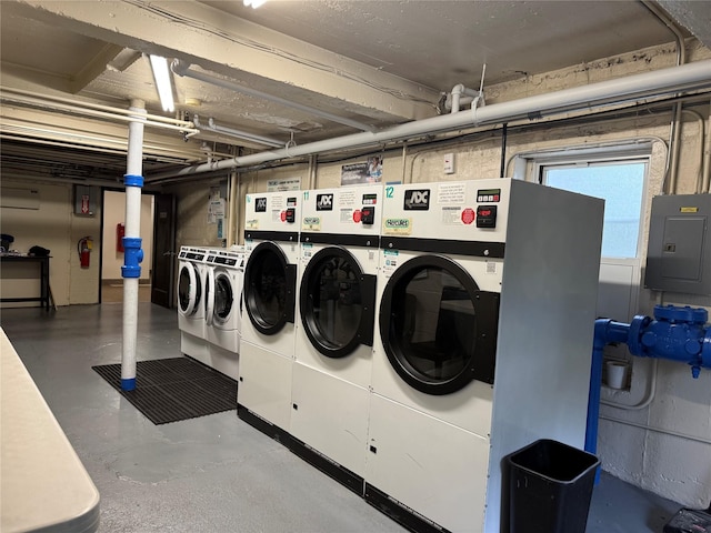 600 Pelham Road Building B Unit E, New Rochelle, NY 10805 - shared laundry room with electric panel and independent washer and dryer