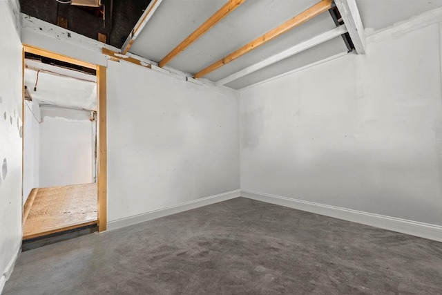 1314 College Point Blvd, College Point, NY 11356 - unfinished below grade area with baseboards
