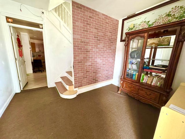 1314 College Point Blvd, College Point, NY 11356 - interior space featuring brick wall