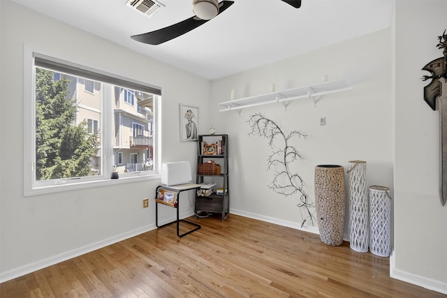 50 Corbin Hill Rd Unit 13, Fort Montgomery, NY 10922 - misc room with a ceiling fan and light wood-type flooring