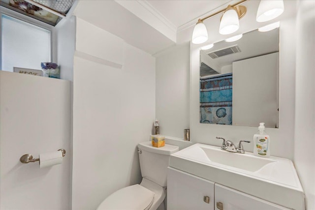7 Wellesley Ave, Yonkers, NY 10705 - bathroom with ornamental molding, vanity, and curtained shower