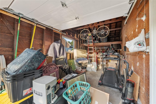 1942 Lilac Dr, Westbury, NY 11590 - garage featuring wooden walls