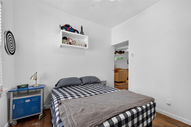 16 Broadway, Loch Sheldrake, NY 12759 - bedroom with wood finished floors and ceiling fan