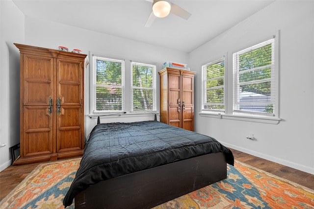 16 Broadway, Loch Sheldrake, NY 12759 - bedroom with wood finished floors and a ceiling fan