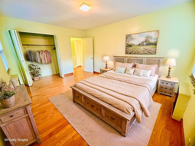 196-58 69th Ave Unit 1, Fresh Meadows, NY 11365 - bedroom with wood finished floors and a closet