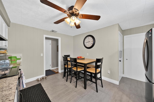 15 Cedar Ln, Cornwall, NY 12518 - dining room featuring ceiling fan and baseboards