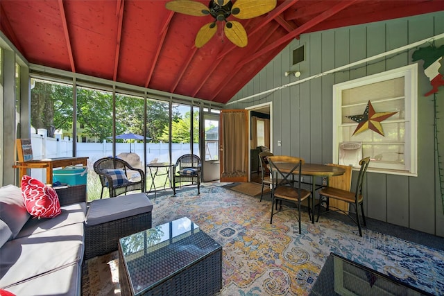 15 Cedar Ln, Cornwall, NY 12518 - sunroom with an outdoor living space, plenty of natural light, and a ceiling fan
