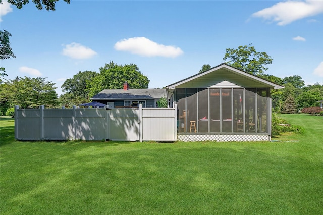 15 Cedar Ln, Cornwall, NY 12518 - back of house with a yard and a sunroom