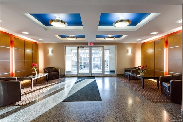 1133 Midland Ave Unit 3J, Bronxville, NY 10708 - community lobby with coffered ceiling