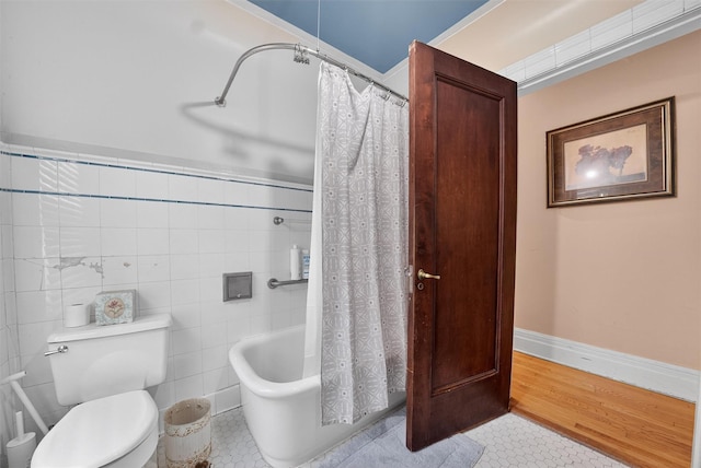 13 Garfield Pl, Poughkeepsie, NY 12601 - full bath with tile patterned floors and tile walls