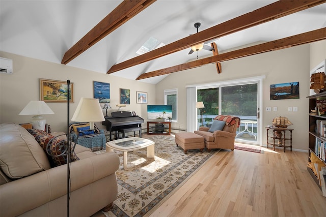 54 Bankside Dr, Centerport, NY 11721 - living area featuring light wood-style flooring, a baseboard heating unit, and ceiling fan