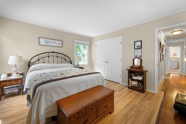 54 Bankside Dr, Centerport, NY 11721 - bedroom featuring light wood-style flooring and a closet