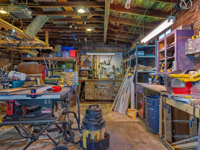 135 Washington Ave, Saugerties, NY 12477 - basement featuring a workshop area